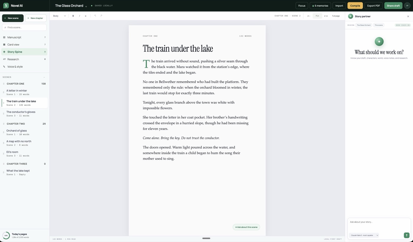 The Novel AI app that Rob built